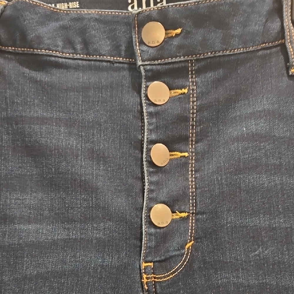 a.n.a Blue Skinny Jeans High-Waisted Stretch - Picture 4 of 9